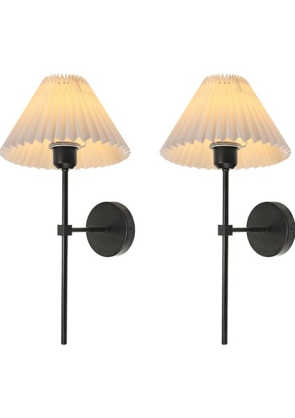 Modern Tasarım 1 Adet Kablosuz Pilli Aplik Tak Çalıştır Krem Abajur Umbrella Aplik Siyah 1 Adet