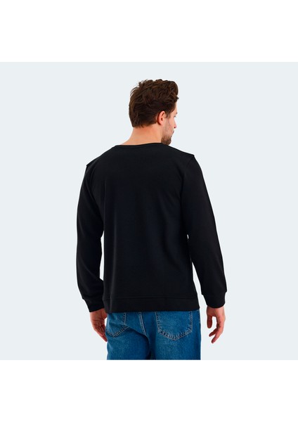 ORTWIN Erkek Sweatshirt Siyah