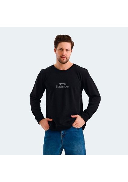 ORTWIN Erkek Sweatshirt Siyah