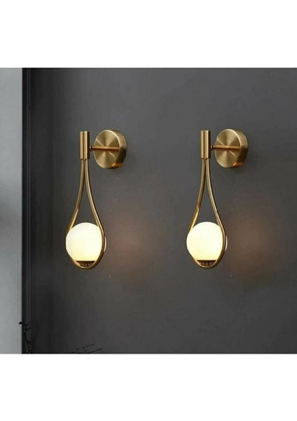 Damla Gold Aplik 2li Set ( Elektirikli )