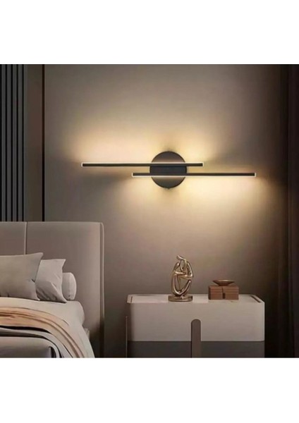 Assos Osram LED Modern Tasarım Siyah Eskitme Gün Işığı Ledli Banyo - Mutfak - Salon-Ofis 2 Li Aplik