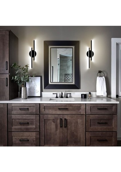 Assos Osram LED Modern Tasarım Siyah Eskitme Gün Işığı Ledli Banyo - Mutfak - Salon-Ofis 2 Li Aplik