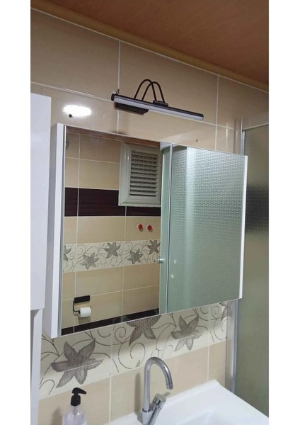 Siyah Kasa Sarı Işık Banyo Duvar Ayna Tablo Aydınlatması Flüt Kuğu Ledli Aplik modelleri