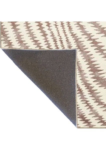 Gri Krem Çapraz Modern Dokuma Taban Halı MIRAVIP481