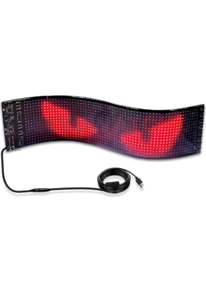 Pixel LED Panel Dijital Ekran Yazı Animasyon Eklenebilen Telefon Kontrollü Yapışkanlı 16*96 Plus LED