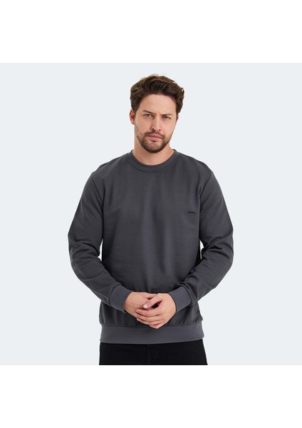 KONNOR IN Erkek Sweatshirt Koyu Gri