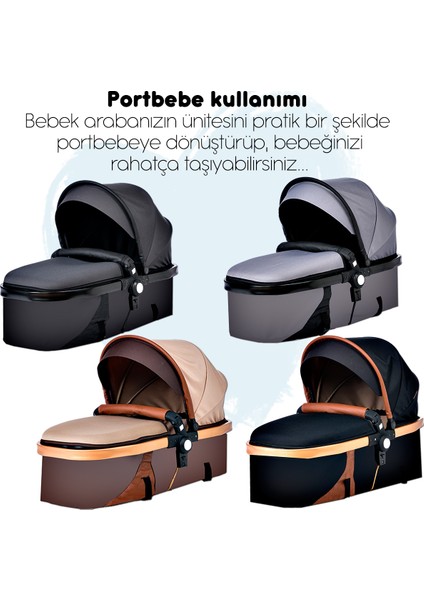 BH-945 Paris Amortisörlü Travel Sistem Bebek Arabası