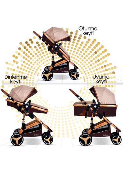 BH-945 Paris Amortisörlü Travel Sistem Bebek Arabası
