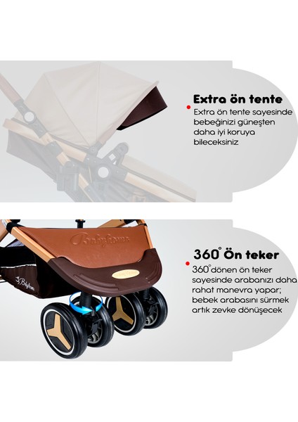 BH-945 Paris Amortisörlü Travel Sistem Bebek Arabası