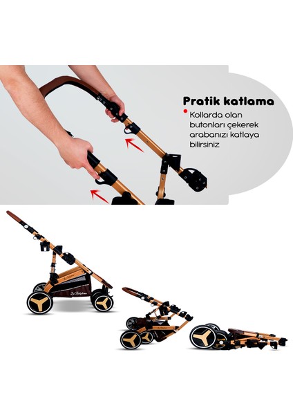 BH-945 Paris Amortisörlü Travel Sistem Bebek Arabası