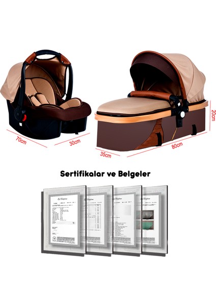 BH-945 Paris Amortisörlü Travel Sistem Bebek Arabası