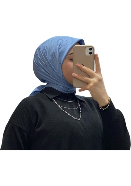 Jakarlı Içiçe Halka Desenli Eşarp 1051