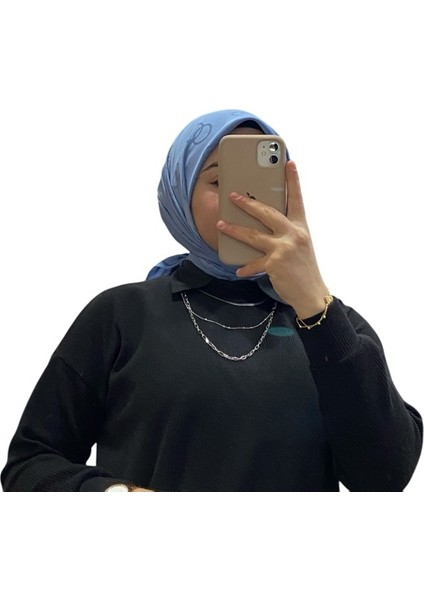 Jakarlı Içiçe Halka Desenli Eşarp 1051