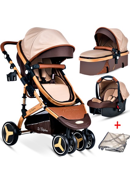 BH-945 Paris Amortisörlü Travel Sistem Bebek Arabası