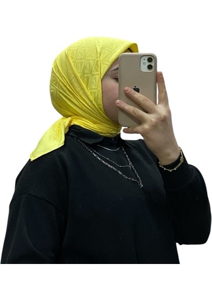 Jakarlı V Desenli Eşarp 1036