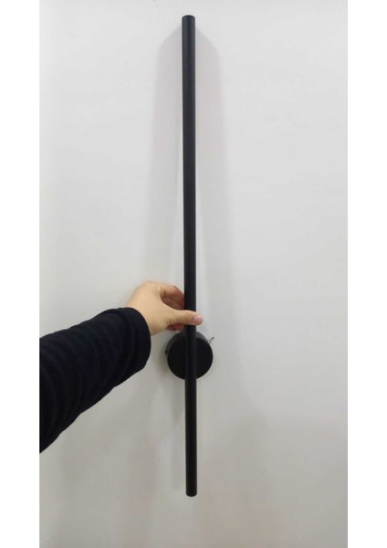 80 cm Pilli Siyah Kasa Sarı Işık Banyo Duvar Ayna Tablo Aydınlatma Çubuk LED Aplik Pil Hediyedir