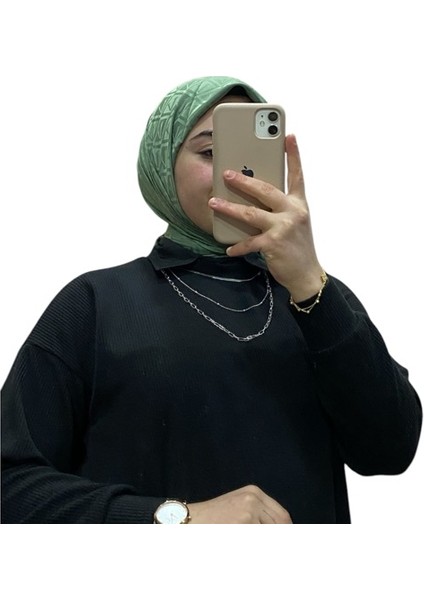 Jakarlı V Desenli Eşarp 1036 fiyatları