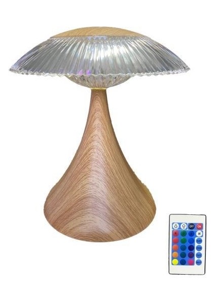 Lw-31 Wood Grain Abajur Karistal Elmas Masa Lambası Romantik Akrilik LED Gece Lambası