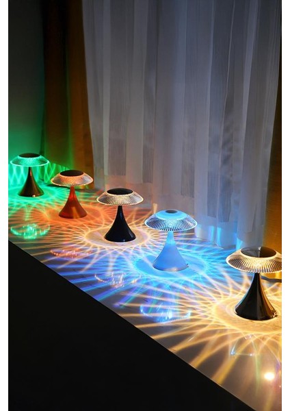 Lw-31 Wood Grain Abajur Karistal Elmas Masa Lambası Romantik Akrilik LED Gece Lambası