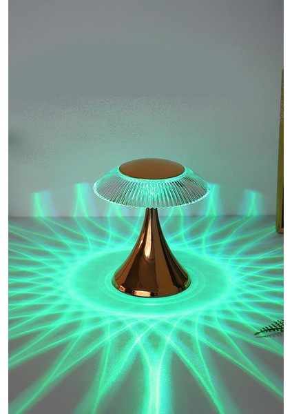Lw-31 Wood Grain Abajur Karistal Elmas Masa Lambası Romantik Akrilik LED Gece Lambası