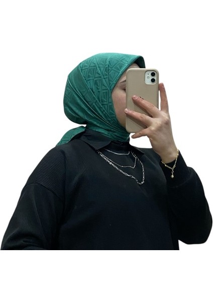 Jakarlı V Desenli Eşarp 1036