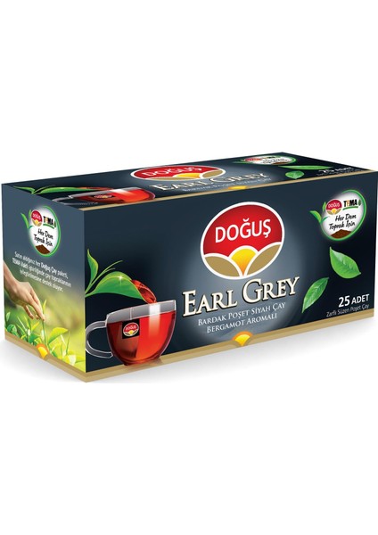 Earl Grey Bardak Poşet Çay 25 Adet