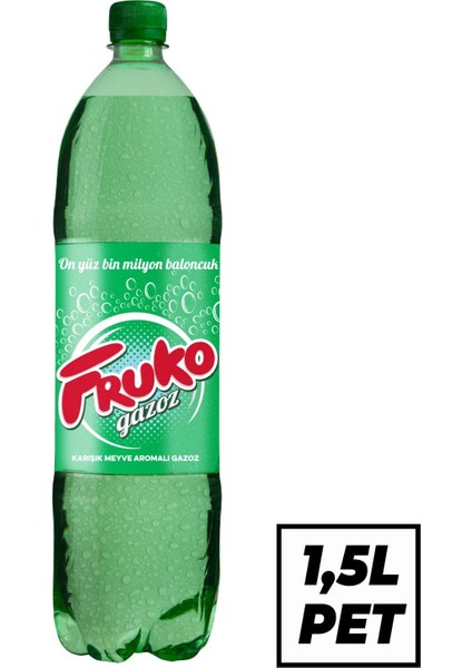 Karışık Meyve Aromalı Gazoz 1,5 lt x 6 Adet