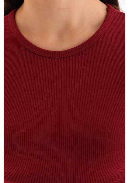 Kadın Likralı Kısa Kol Crop Bluz indirimleri