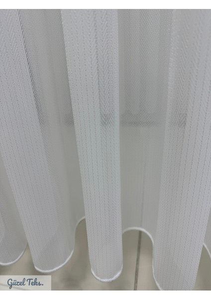 Yeni Trend Balık Sırtı Tül Kalın,kırışmaz,ütü Istemez Ağır Gramajlı 1/3 Sık Pile
