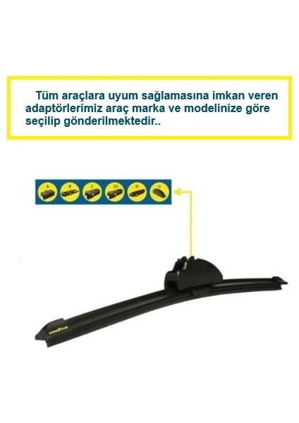 Alfa Romeo 146 930 1997-2000 Silecek Süpürgesi Ön Muz Tipi 550MM+480MM