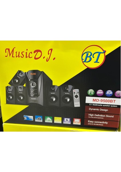 Musıc Dj MD-9500 Bt 5+1 Bluetooth Sunroud Ses Sistemi fiyatları