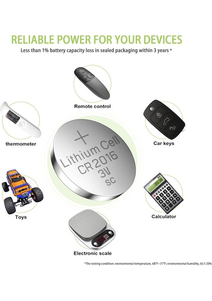 I-Gen CR2016 Pil 10'lu Paket Lityum Düğme Pil 3V 2016 modelleri
