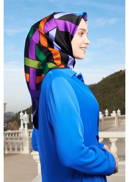 Nostalji Serisi Ipek Twill Eşarp 8923D-37