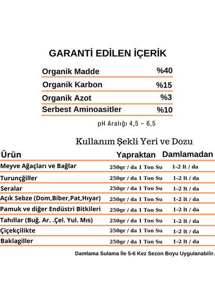 Hayvansal Amino Asit Gübresi - Aminolex - 5 Lt