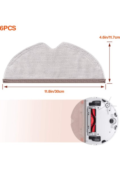 S5 S50 S51 S55 S6 S6 Maxv S5 Max E25 E35 Elektrikli Süpürge Için 6 Adet Tam Kapsamlı Paspas Bezleri,запасные Части Пылесоса (Yurt Dışından)