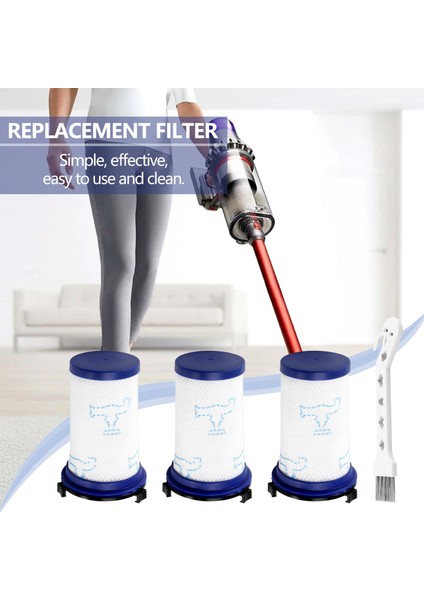3 Paket Yedek Filtre Aksesuarları, 360 X-Pert Elektrikli Süpürge Için,запасные Части Пылесоса (Yurt Dışından) fiyatları