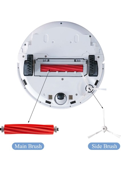 T8 Robot Süpürge Aksesuar Setleri Için Yedek Parçalar Ana Fırça Kenar Süpürme Fırçaları (Yurt Dışından) fiyatları