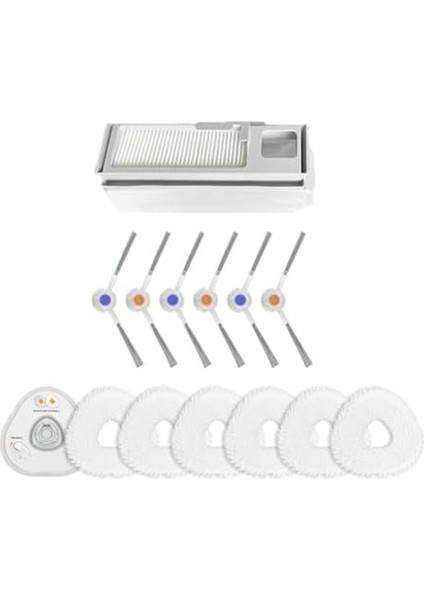 J4 J4 Lite Robotlu Süpürge Için Yedek Yedek Parçalar Yan Fırça Paspas Pedleri Toz Torbası Entegre Filtre (Yurt Dışından)