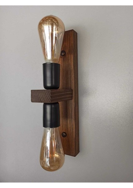 Lara Ahşap Rustik Modern 2 Li Duvar Aplik fiyatları