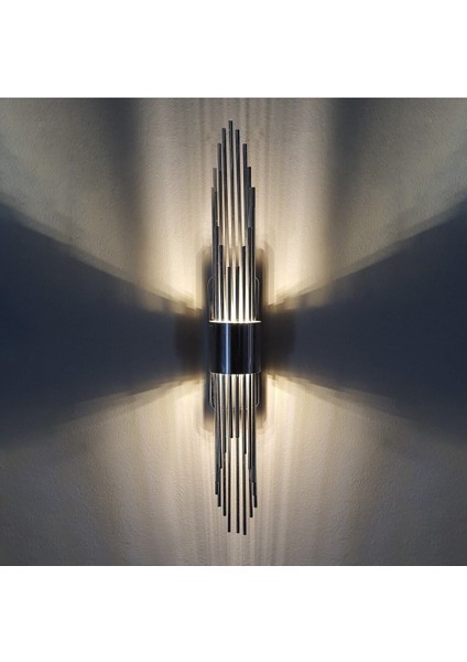 Duvar Aplikleri Krom, Duvar Aplik Aydınlatma LED Duvar Lambası Gümüş