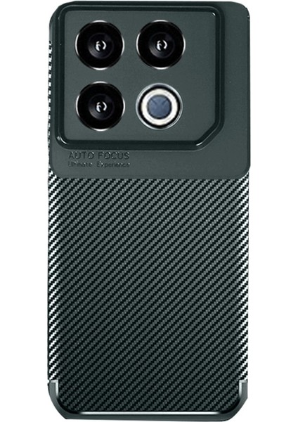 Infinix Gt 20 Pro Kılıf Negro Karbon Kamera Korumalı Silikon Koyu Yeşil