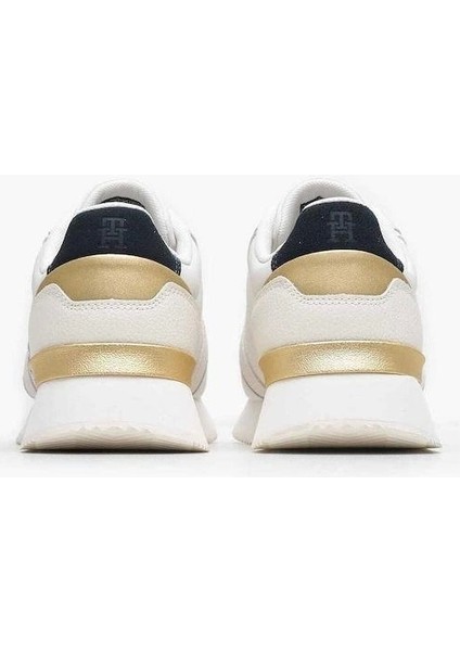 Kadın Beyaz Th Monogram Logolu Sneaker