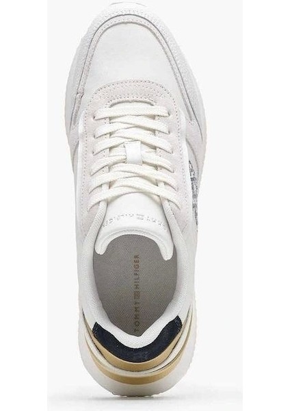 Kadın Beyaz Th Monogram Logolu Sneaker