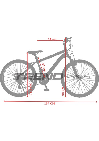 Everest 26 Jant Amortisörlü Bisiklet, 21 Vites Bisiklet, Cnc Alüminyum Jant Boy +155 Cm,