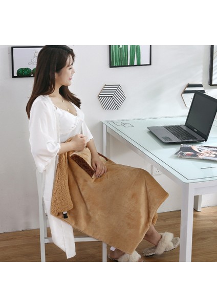 USB Elektrikli Battaniye Kalın Isıtıcı Yatak Isıtıcı Battaniye Makinesi Yıkanabilir Elektrikli Termostat Mat 60X80 cm Deve Rengi (Yurt Dışından) fiyatları