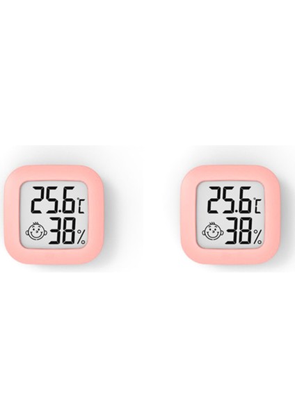 2 Adet Mini Dijital Termometre Higrometre Kapalı Oda Nem Ölçer Ölçer LCD Ekran Sıcaklık Sensörü Ölçer-Pembe (Yurt Dışından) fırsatları