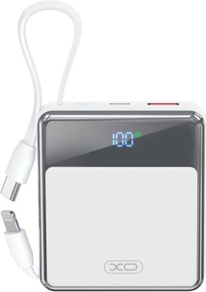 22.5W Fast Type-C Iphone Uyumlu Çift Kablolu 10000 Mah Taşınabilir Şarj Aleti Powerbank PR224