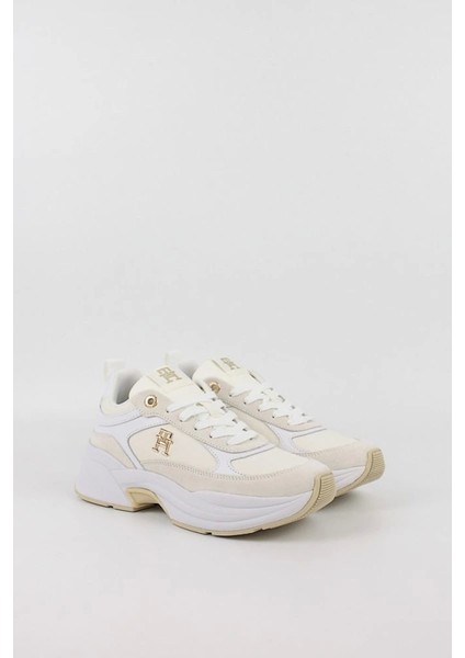 Kadın Beyaz Monogram Logolu Sneaker fırsatları