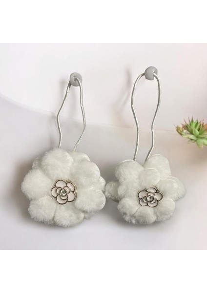 Çiçek Figürlü Peluş Bağlamalı Kız Çocuk Toka