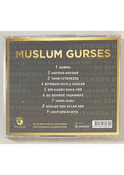 Müslüm Gürses – Sorma CD